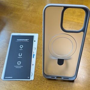Casekoo magicstand Gray iPhone 15 pro max Case with MagSafe Compatibility